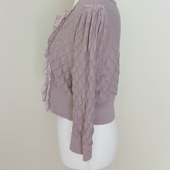Free People Ruffled Cardigan Size Small - Picture 6 of 9